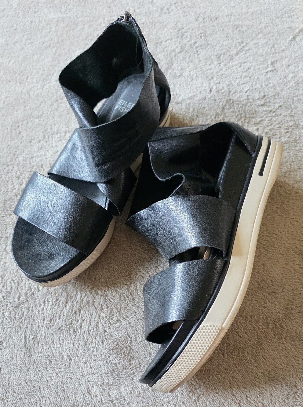 Elieen Fisher Sport Tumbled Leather Sneaker Sandal - Picture 2 of 5